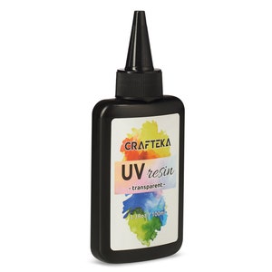 UV Regular Resin Hard and Clear - UV Resin Art Fast Curing Resin for DIY Projects and Jewelry Making 100ml / 3.6 oz