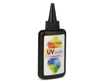 Résine régulière UV dure et transparente - Résine UV à séchage rapide pour projets de bricolage et fabrication de bijoux 100 ml / 3,6 oz