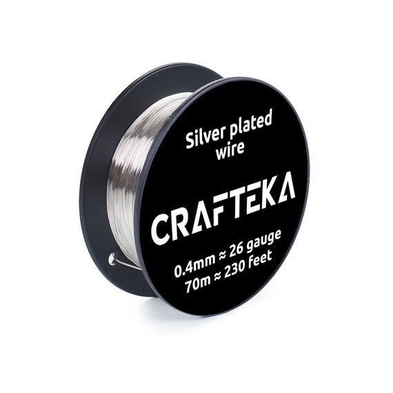 Silver Plated Wire 0.4mm / 26 Gauge, Non-tarnished, Water