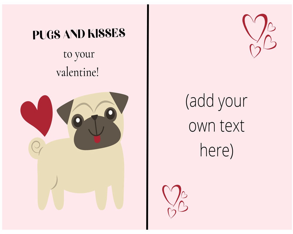 Kids Valentine Day Foldable Card for Avery, Digital Valentine's Day ...