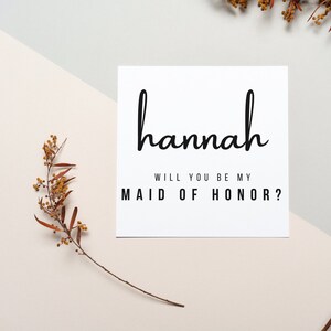 Bridesmaid Proposal Card, Will You Be My Bridesmaid, Will You Be My Maid of Honor, Bridesmaid Proposal Idea, Bridesmaid Card, 4x4&quot; Card