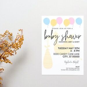 Baby Shower Einladung, personalisierte gedruckte Baby shower Einladung, gedruckte Baby shower Einladung, personalisierte Einladung zur Geburt, Babyparty Einladung