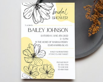 Invitación de despedida de soltera, Invitación a una fiesta de cumpleaños, Tarjeta de invitación impresa personalizada, Invitación a evento impresa personalizada, Papelería para bodas