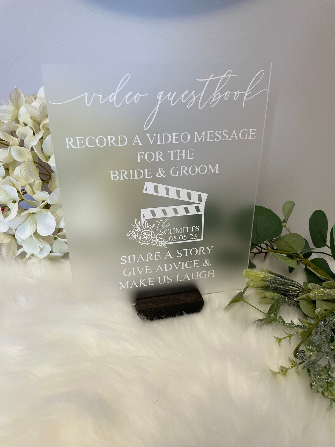 Video Booth Guestbook Video Guestbook Acrylic Wedding Sign Etsy