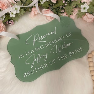 In loving memory sign for weddings | reserved wedding sign | memorial wedding sign | wedding reserved sign | wedding chair sign