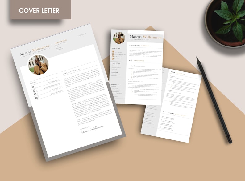Modern Resume Template for Word Resume Cover Letter Professional Resume ...