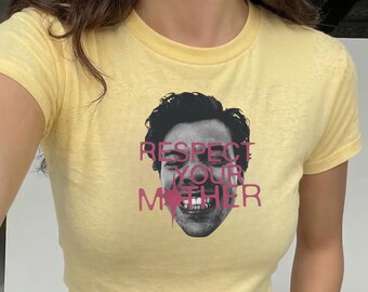 Graphic Harry S Baby Tee - Respect Your Mother, HS New Tour New Album Kiss All The Time Graphic, Y2K Concert Top, Merch, Music Lover