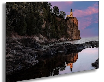 Split Rock Lighthouse Reflection Print: Lake Superior, Minnesota Wall Art