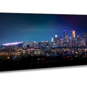 Ridgway Minneapolis Skyline With US Bank Stadium, Minnesota Wall Art, Minneapolis Print, Minneapolis Minnesota - Canvas Print