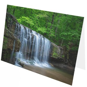 Nerstrand Hidden Falls, art du Minnesota, parc d'état de Nerstrand Big Woods, (cascades du parc d'état du Minnesota) - Carte de vœux
