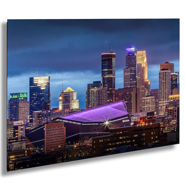 Minneapolis Skyline Print: US Bank Stadium, Minnesota Wall Art