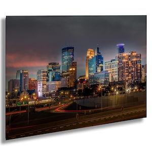 5th Avenue Minneapolis Skyline, Minnesota Wall Art, Minneapolis Print, Minneapolis Minnesota - Canvas/Paper/Acrylic/Metal Print
