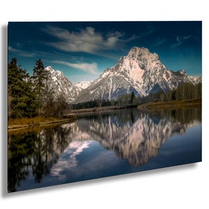 Teton Mountains Reflected in Snake River from Snake River Overlook, Grand Teton National Park - Canvas/Paper/Acrylic/Metal
