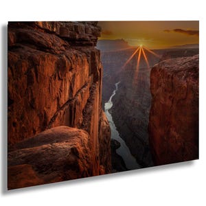 Grand Canyon at Sunrise with Colorado River below, Tuweep Overlook - Paper/Canvas/Acrylic/Metal