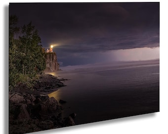 Split Rock Lighthouse Print: Stormy Lake Superior, Minnesota Wall Art