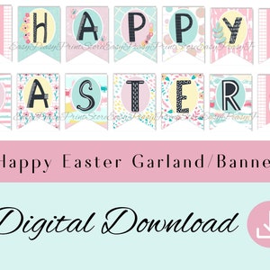 Frohe Ostern Banner - Printable Frühling Dekor
