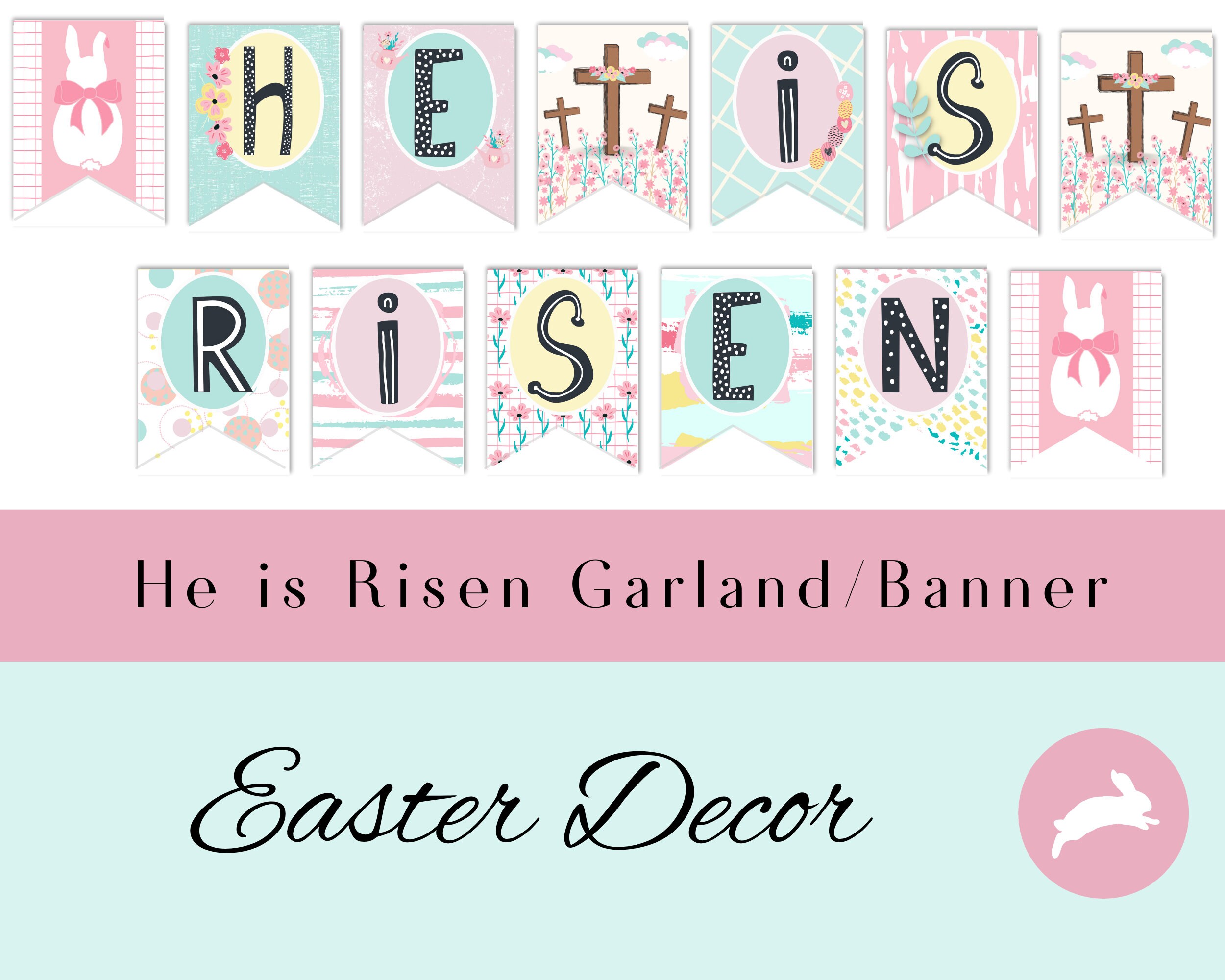 He Is Risen Banner Printable