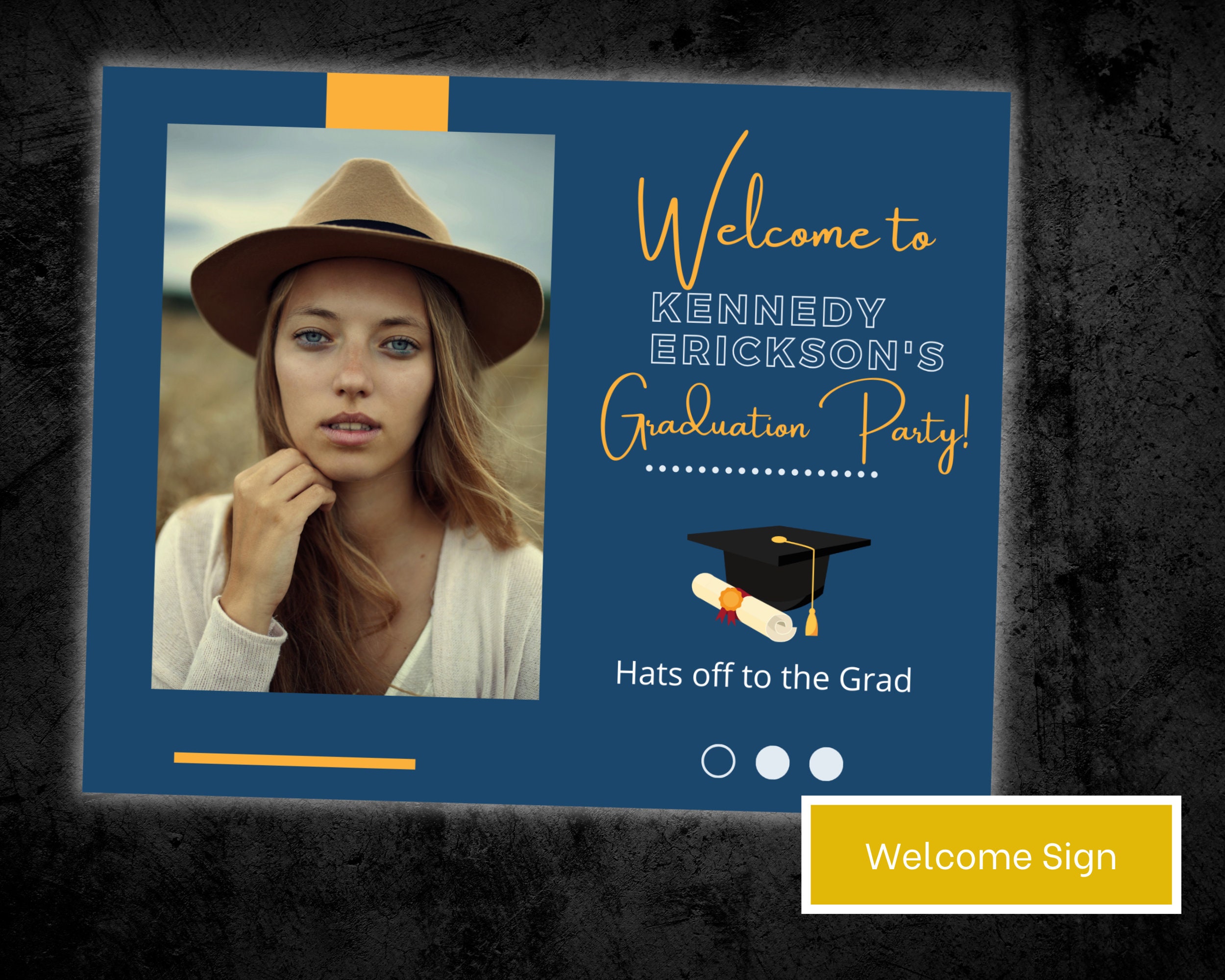 Graduation Party Bundle: Invitation, Banner, Welcome Sign Customize ...