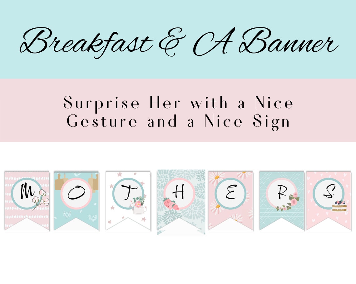 Happy Mother’s Day Printable Banner - Printable Bunting - Women’s Day ...