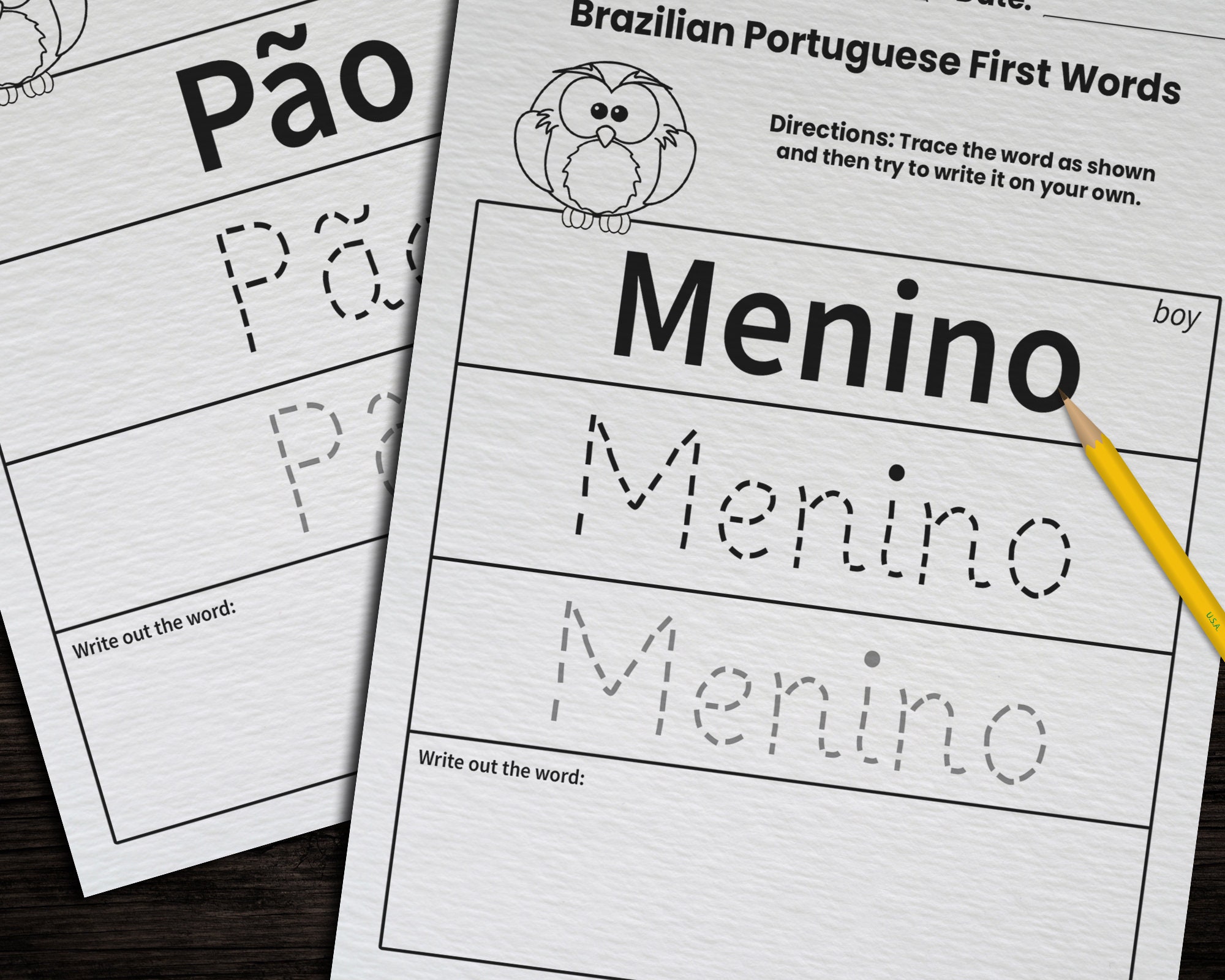 47-brazilian-portuguese-writing-practice-worksheets-for-kids-printable-portuguese-word-worksheets-classroom-homeschool-language-pdf-page-etsy