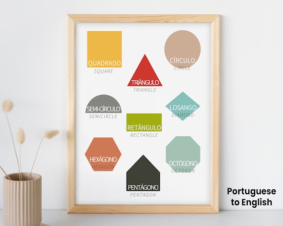 Shapes Poster Shapes Wall Art Shapes Print Educational -  Portugal