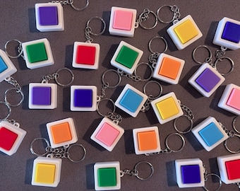 Square fidget clicker keychain - Great as a party favor