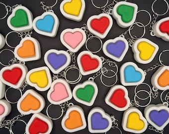 Heart clicker fidget keychain party favors