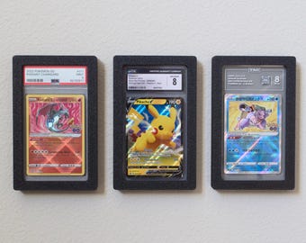 PSA/CGC/TAG graded trading card display for wall mount or stand up