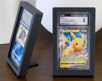 PSA/CGC/TAG graded trading card display for stand up or wall mount