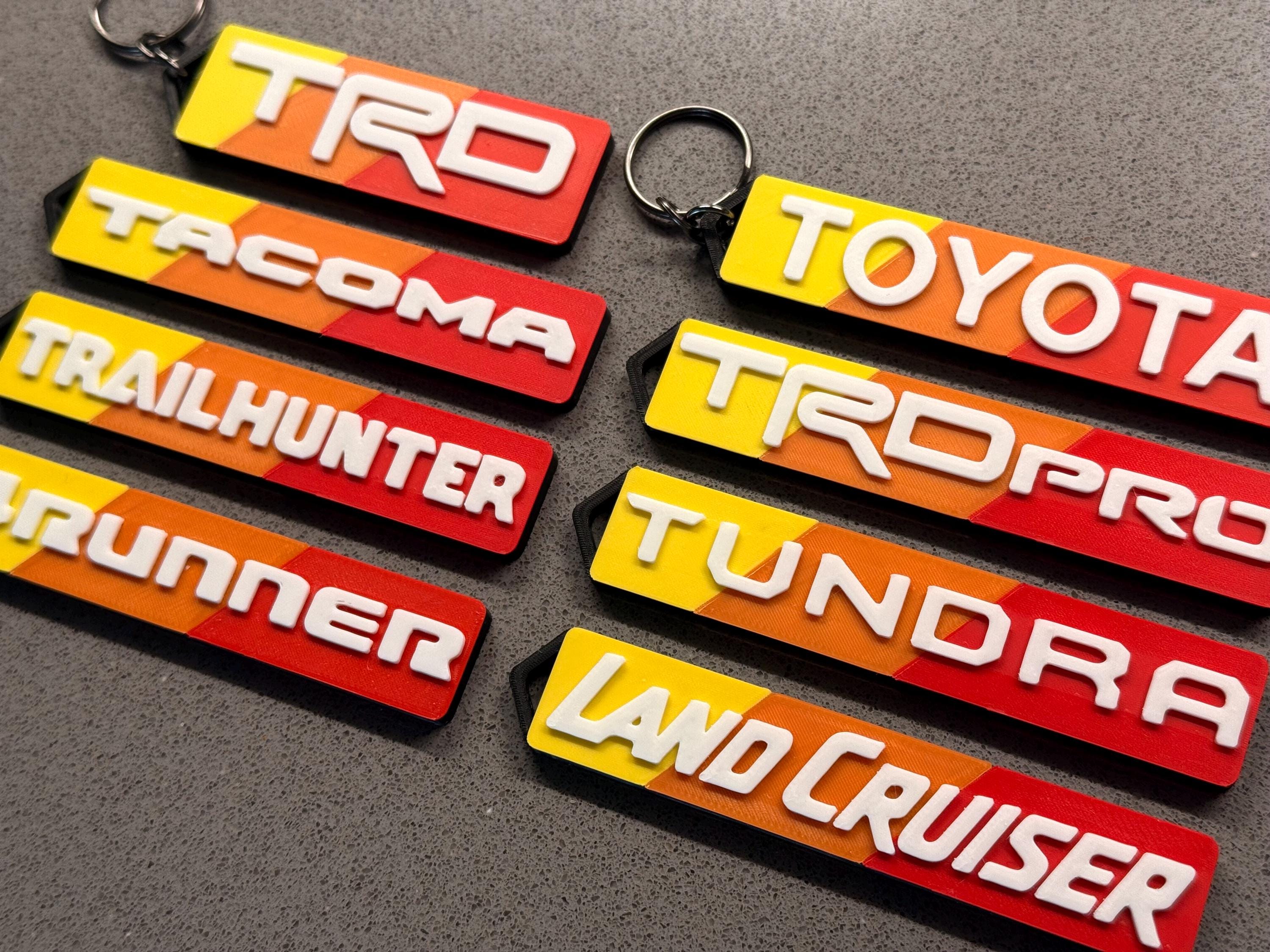 Toyota Heritage Retro Stripes Keychain - 3D Printed (TRD Pro, 4runner ...