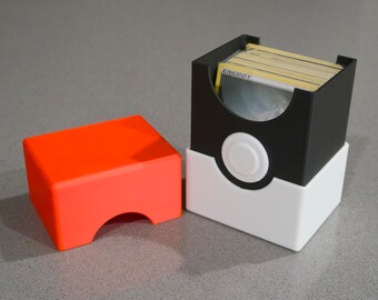 Pokeball-style card case for Pokemon cards (choose from various sizes)