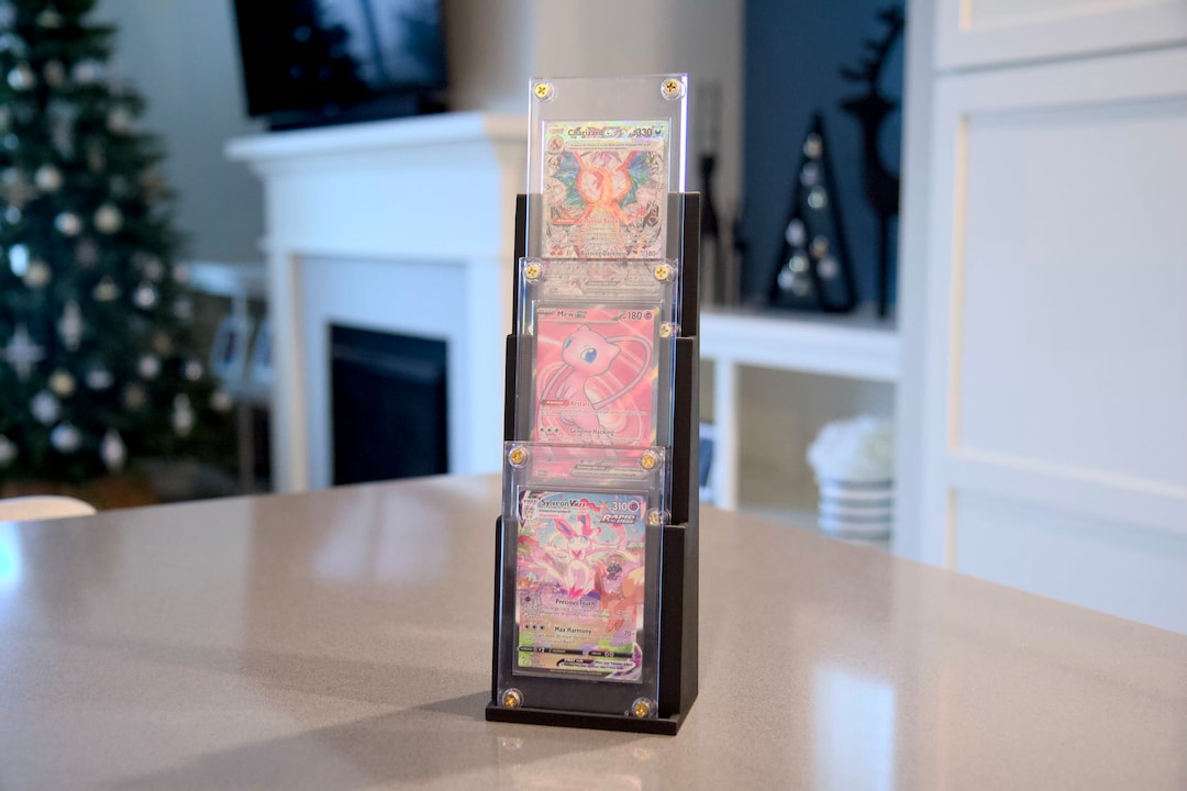 3 Card Stadium-style Card Display Rack for CGC/PSA/BGS Graded Slabs and ...