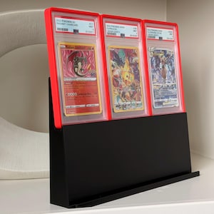 Display stand for Graded Guards PSA, CGC, TAG etc slabs, toploader and screwdown/magnetic trading card holders. Variety of size options image 4