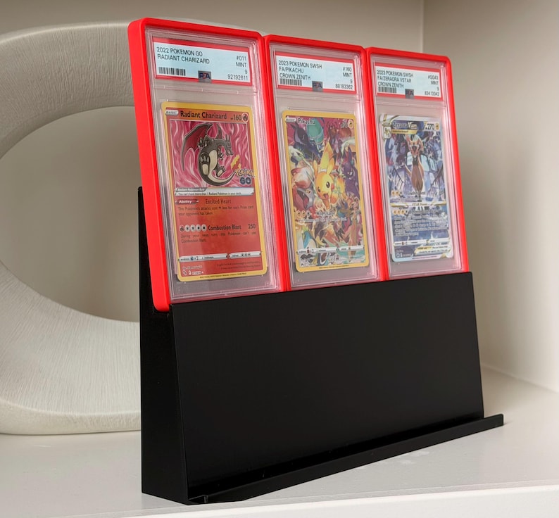Display stand for Graded Guards PSA, CGC, TAG etc slabs, toploader and screwdown/magnetic trading card holders. Variety of size options image 4