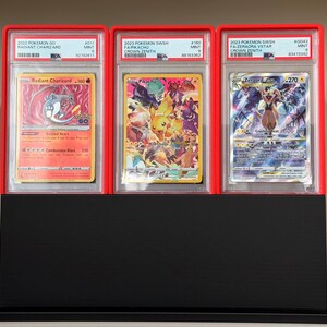 Display stand for Graded Guards PSA, CGC, TAG etc slabs, toploader and screwdown/magnetic trading card holders. Variety of size options image 3