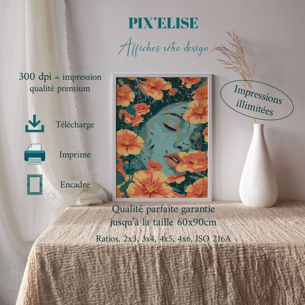 Bloom Face Portrait Etsy