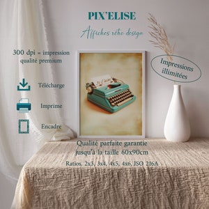 Vintage Typewriter Poster "I Love You", Retro Romance and Writing, Nostalgic Wall Art, Classic Love Declaration Canvas