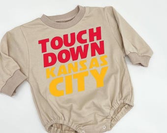 Chiefs, Kansas city bubble Sweatshirt  romper for Babies and Toddlers