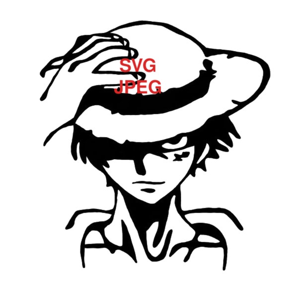 One Piece Luffy King of the Pirates SVG JPEG sticker decal