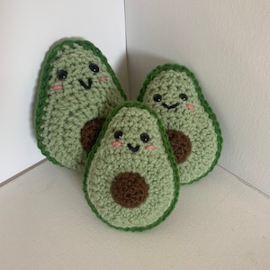 Crochet Avocado Plush I Fidget Toy I Food Themed Amigurumi