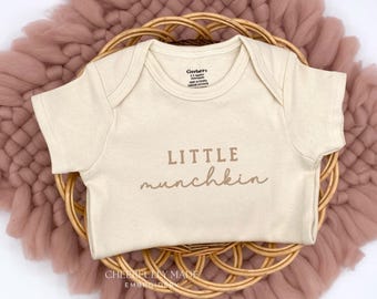 Embroidered Little munchkin ONESIES® Brand, Pregnancy Announcement, Cute Nickname Bodysuit, Baby Announcement, Munchkin Baby Gift ONESIES®