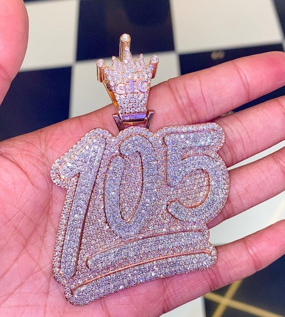 Custom Letter Name Number Logo Pendant 