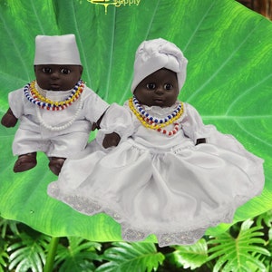 Set of 2 Dolls for the Jimaguas, Ibeyis, the Mellis, Female and Male Set of 2 Jimaguas.