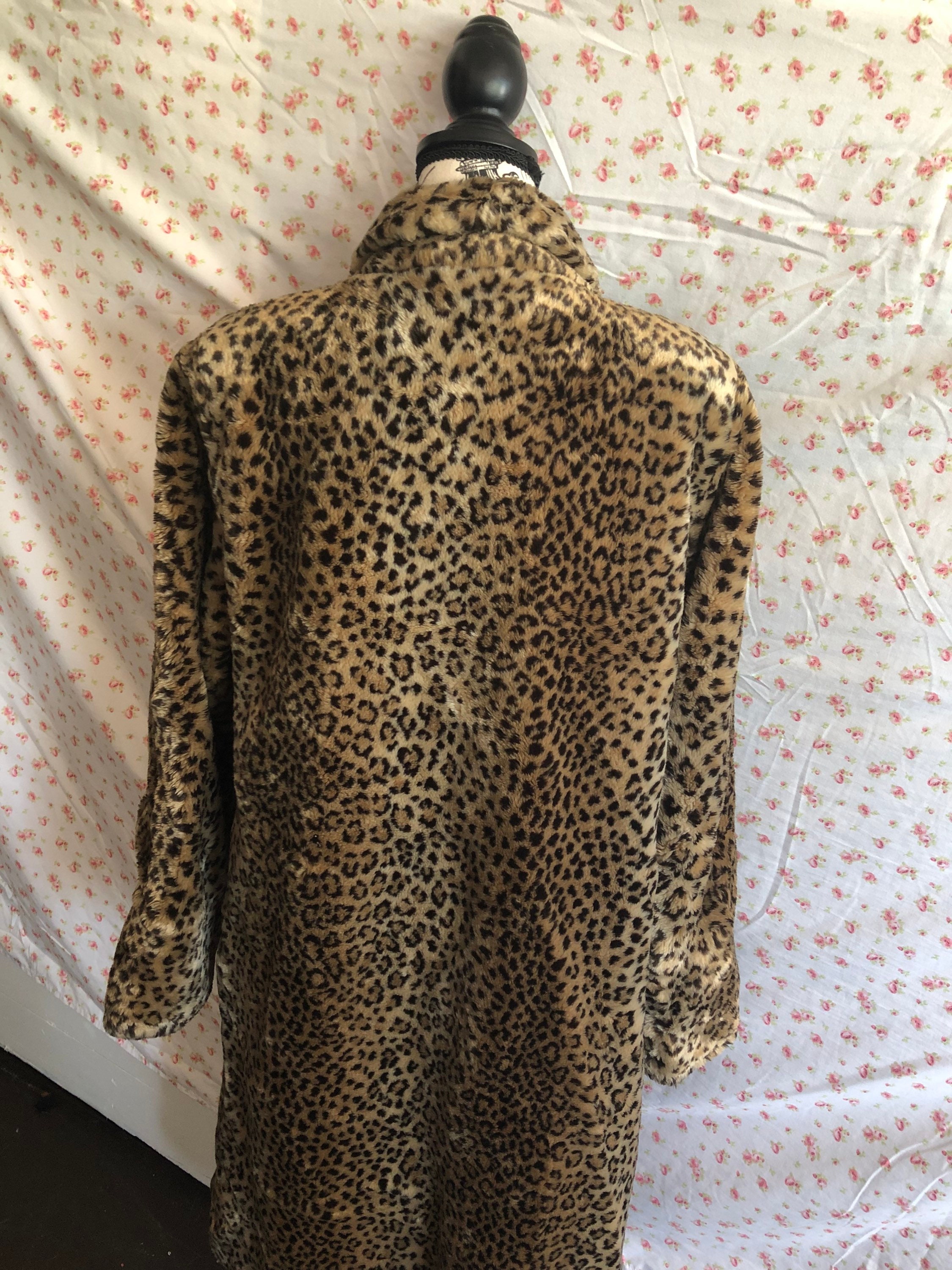 Vintage 1970s 1980 Faux Full Length Leopard Coat by J Percy - Etsy