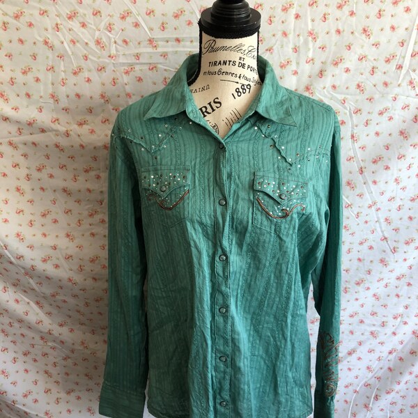 WRANGLER PEARL SNAP BUTTON UP DRESS main image 1