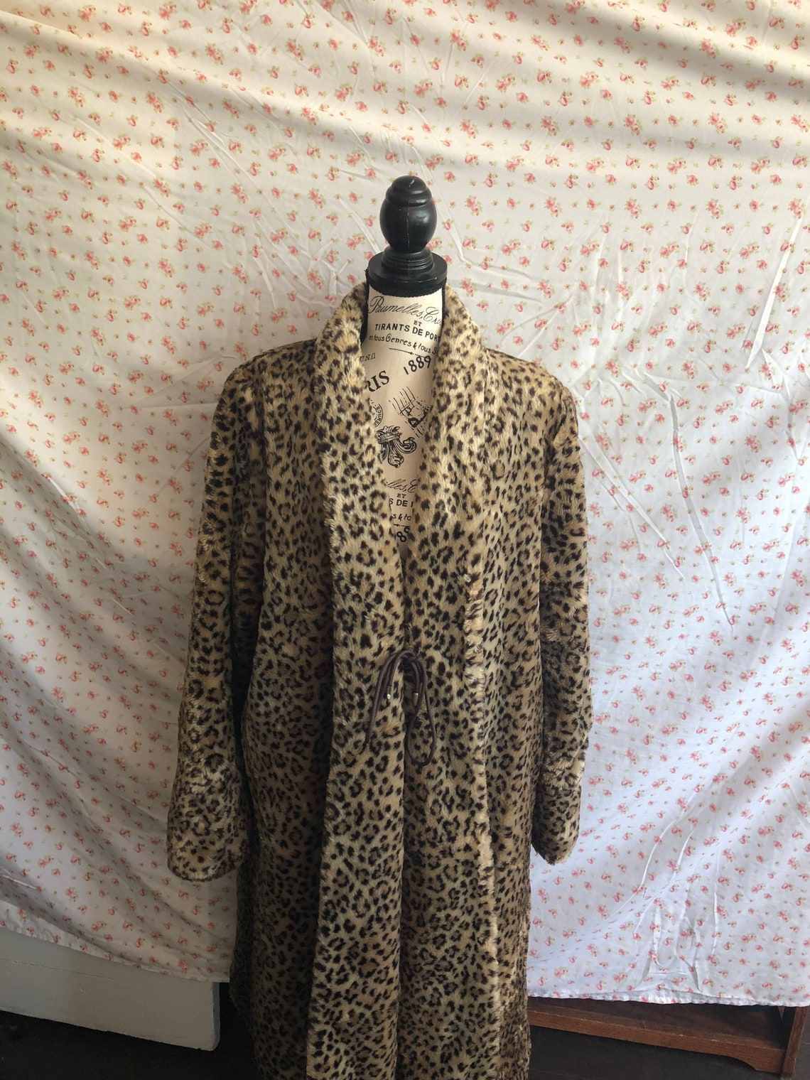 Vintage 1970s 1980 Faux Full Length Leopard Coat by J Percy - Etsy