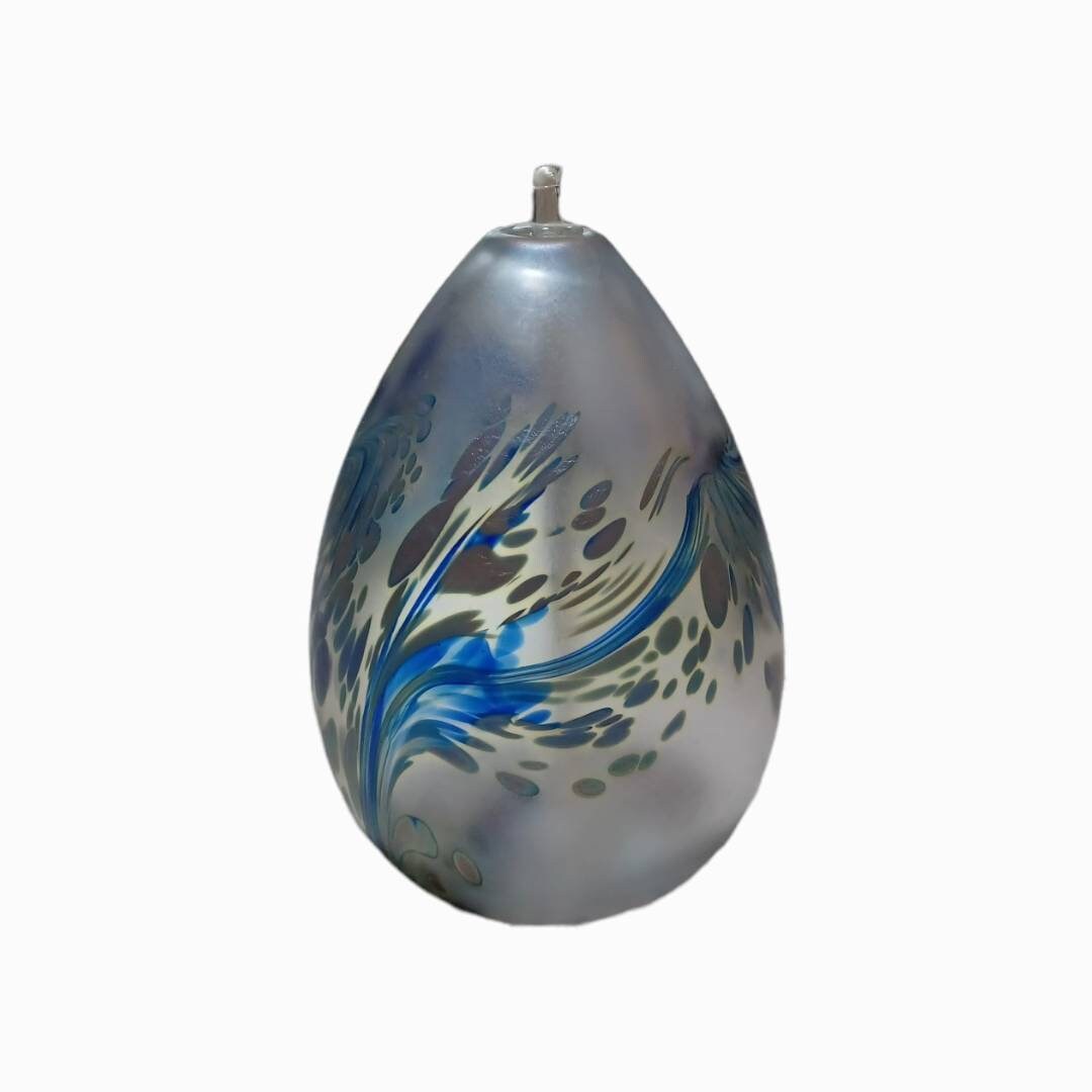 Art glass oil lamp deals