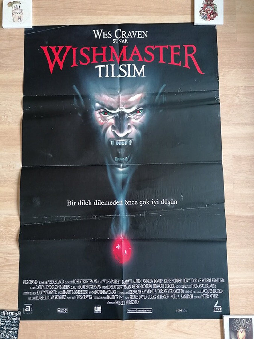 Wishmaster Original Vintage Movie Cinema Turkish Poster From Etsy