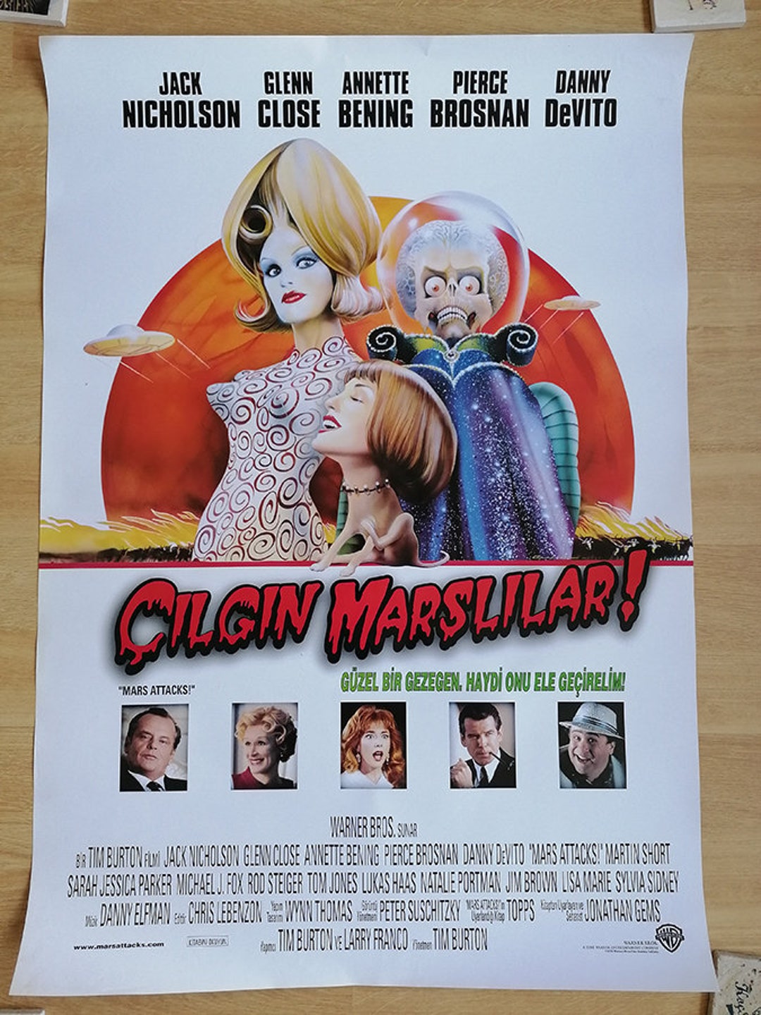 Mars Attacks Original Vintage Movie Cinema Turkish Poster Etsy