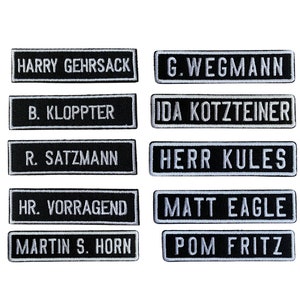 Valse naamplaatje textielpatch